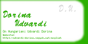 dorina udvardi business card